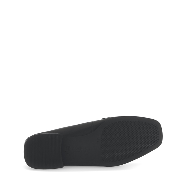 Gabor Women’s 75.261.27 Great Black Leather Loafer – Slip-On Comfort Pump