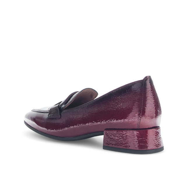 Gabor Women’s 75.261.95 Burgundy Patent Loafer – Slip-On Comfort Pump with Best Fitting Technology
