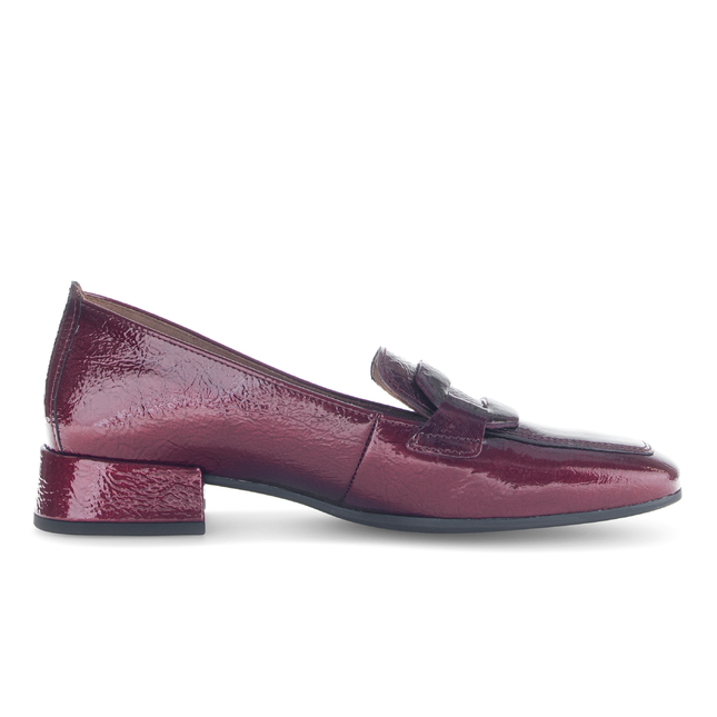 Gabor Women’s 75.261.95 Burgundy Patent Loafer – Slip-On Comfort Pump with Best Fitting Technology