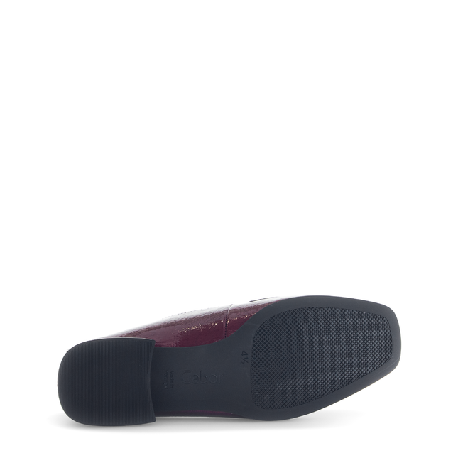 Gabor Women’s 75.261.95 Burgundy Patent Loafer – Slip-On Comfort Pump with Best Fitting Technology