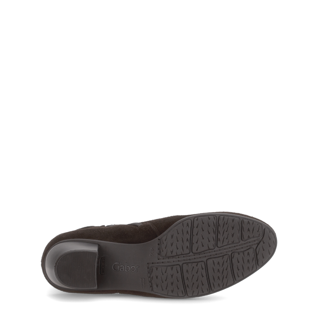 Gabor Women’s 75.523.18 Chocolate/Brown Suede Ankle Boot – Best Fitting Comfort with Side Zip & Decorative Buckle