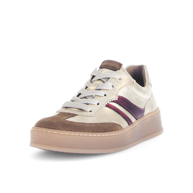 Gabor 76.475.80 Dahma Champagne & Burgundy Metallic Trainer
