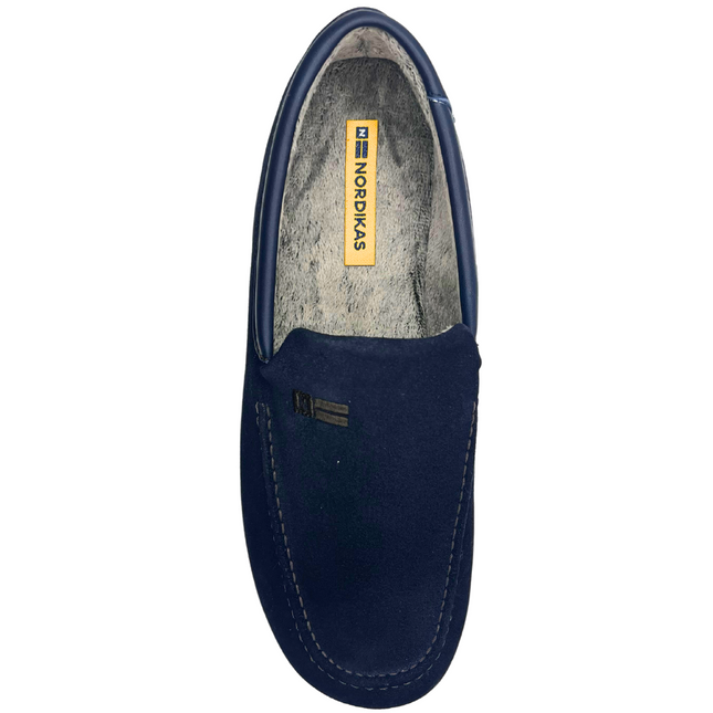 Nordikas 1390 - Navy Suede Mens Slippers