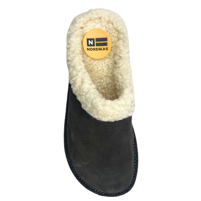 Nordikas 2087 - Grey Suede Ladies Slippers