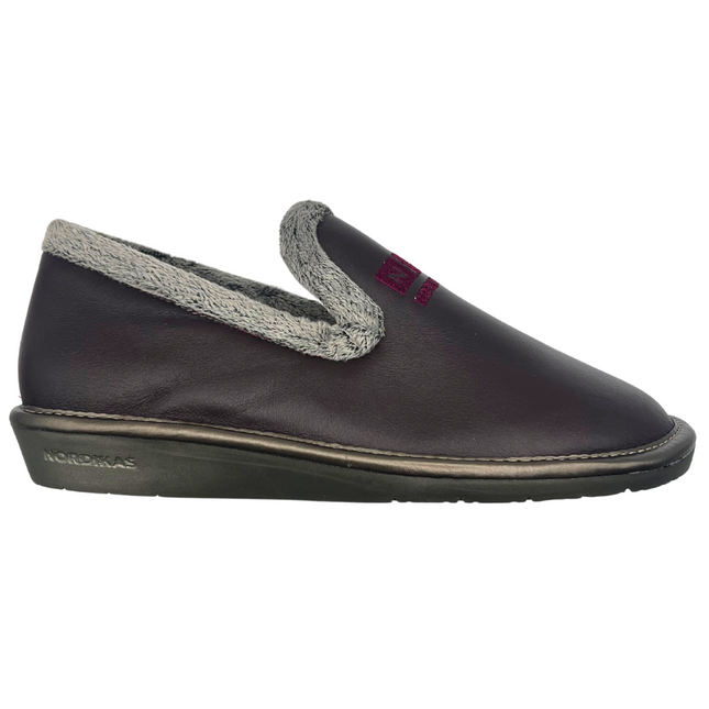Nordikas 305-O - Wine Leather Ladies Slippers