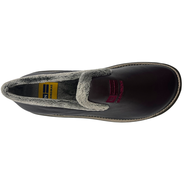 Nordikas 305-O - Wine Leather Ladies Slippers