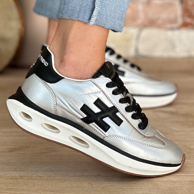 Another Trend Albaran Silver A041V241 A041 Ladies Comfort Trainers